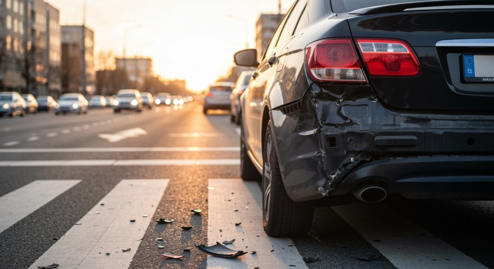 Wypadek w Korczynie: Audi w rowie, jedna osoba ranna