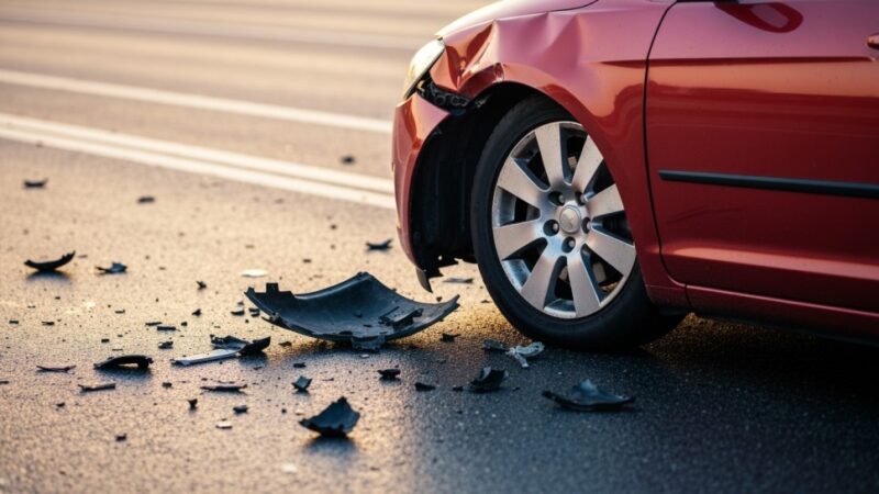 Kierowca w rowie na ulicy Dworskiej: jedna osoba ranna w wypadku