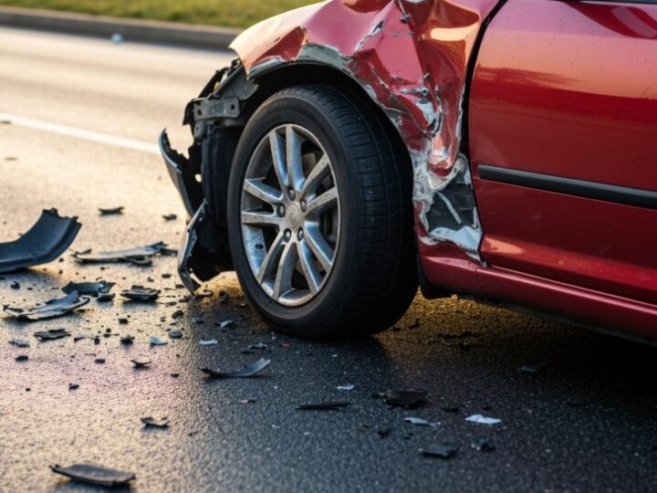 Kolizja w Lubatówce: strażacy ratują sytuację