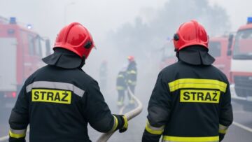 Pożar garażu w Cergowej: sąsiedzi i strażacy w akcji