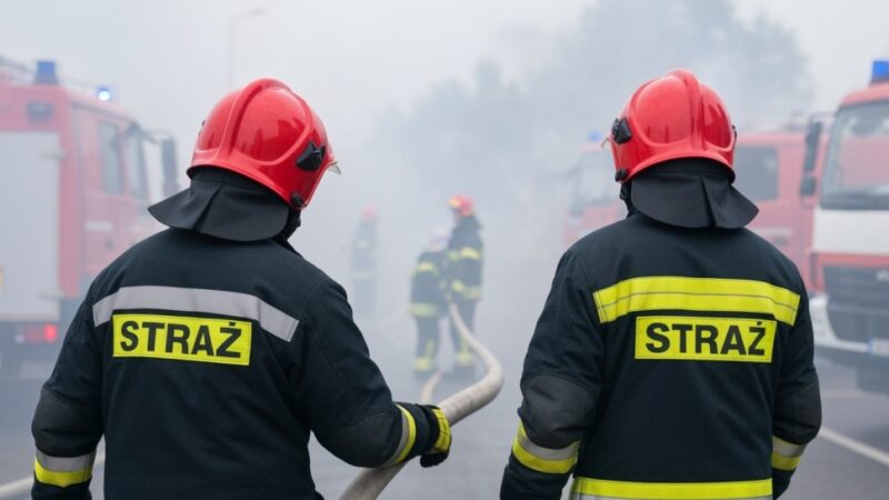 Pożar garażu w Cergowej: sąsiedzi i strażacy w akcji