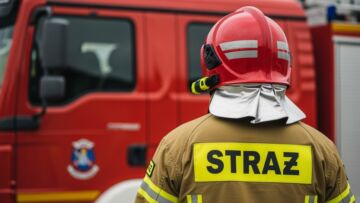 Pożar balotów siana w Czeremsze: strażacy w akcji przez cały dzień