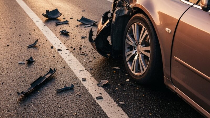 Kierowca w szpitalu po wypadku drogowym w Wietrznie: auto w rowie