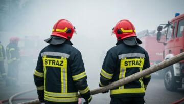 Garaż w Teodorówce w ogniu: intensywna akcja strażaków