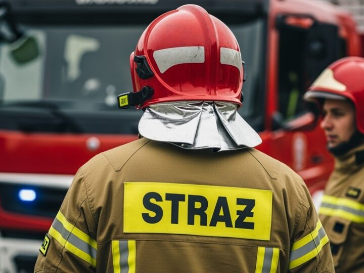 Pożar młodnika w Komborni: strażacy w akcji ratunkowej
